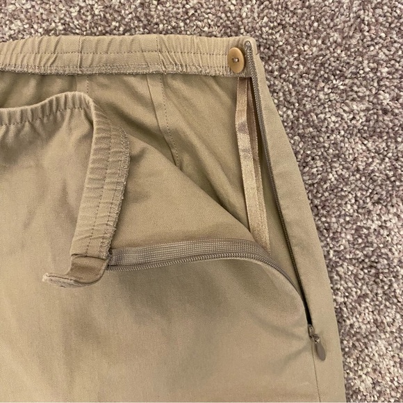 Eileen Fisher Women's Pants Side Zipper Elastic Waist Beige Petite Size PS - Picture 4 of 13